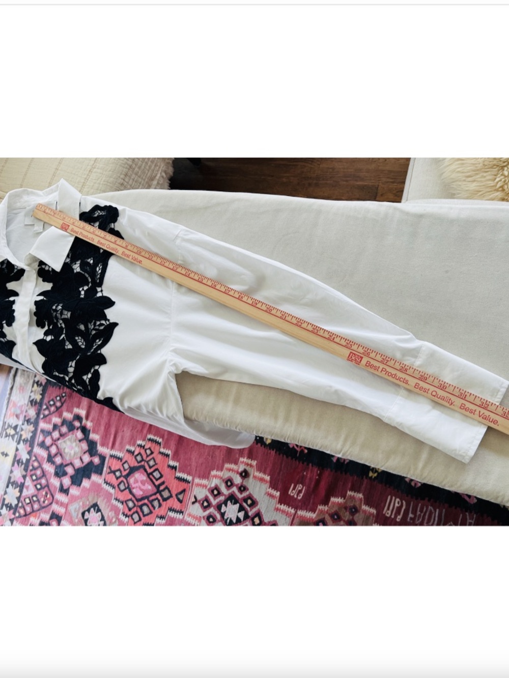 ANTHROPOLOGIE MARE MARE Floral  Tuxedo Buttondown Top - L - Picture 12 of 12